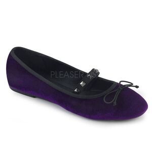 Demonia Gothic Velvet Ballet Flats